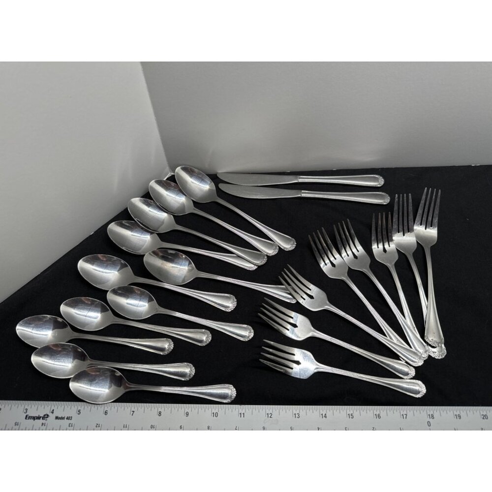 Rogers & Co. Stainless Steel Flatware Rose Trio Set